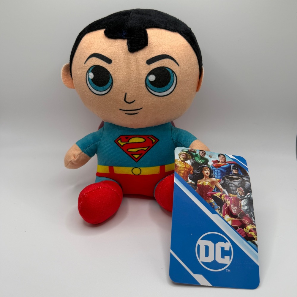 Superman DC Comics Big Head Plush 7" Justice League Toy Factory NWT